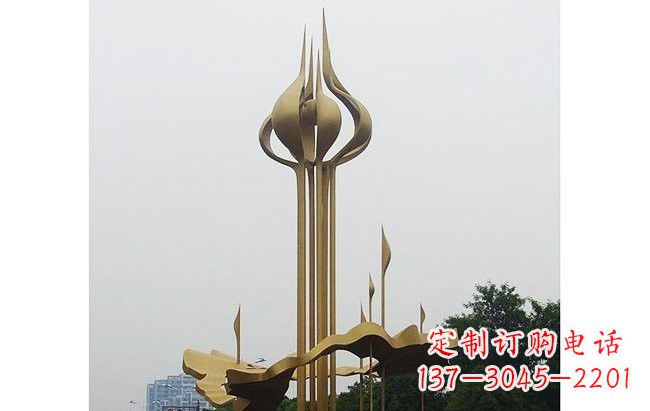 湖北莲花雕塑缔造城市精神之家