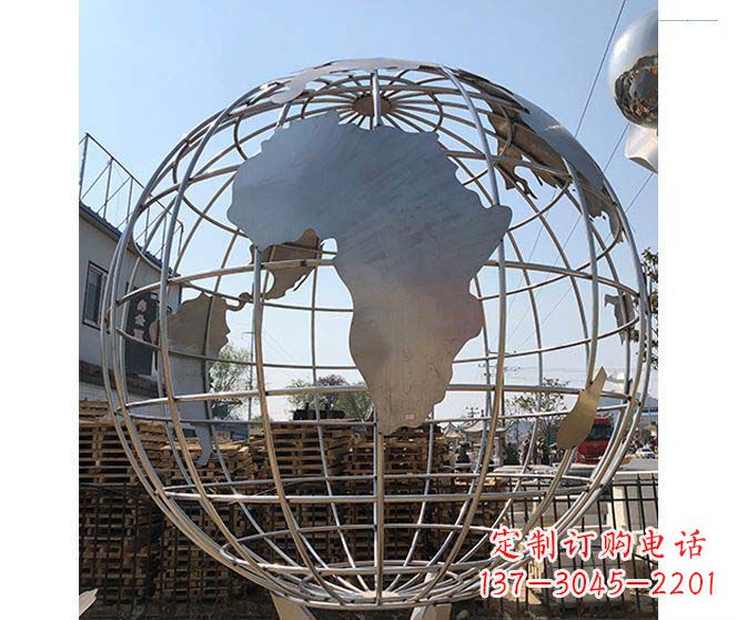 湖北以城市为灵感的不锈钢地球仪雕塑