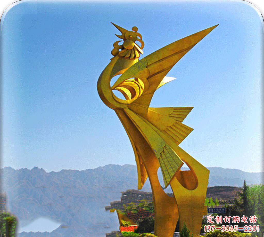 湖北城市美化之翅——凤凰景观雕塑