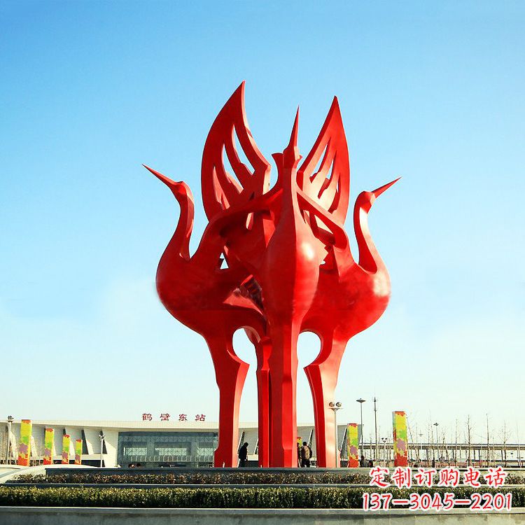 湖北“仙鹤之歌仙鹤雕塑的精彩瞬间”