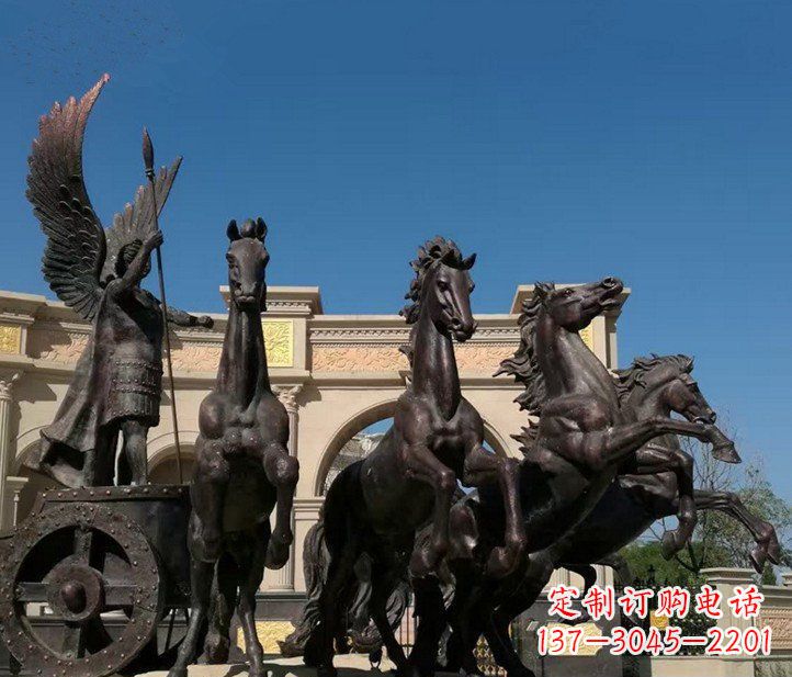 湖北城市广场战马铜雕摆件 (2)