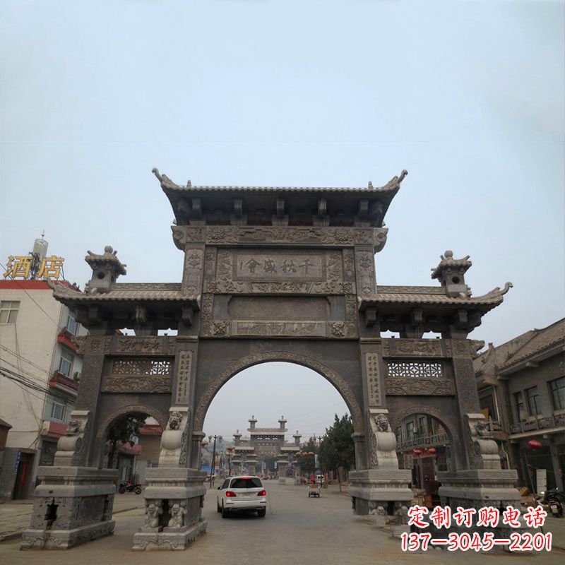 湖北仿古牌楼雕塑——缔造城市文化新气象