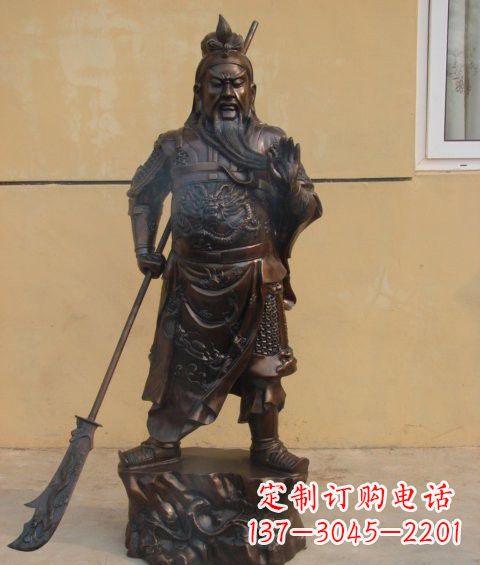 湖北关公雕塑祝福人们的神灵