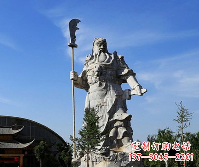 湖北关公雕塑持刀武财神