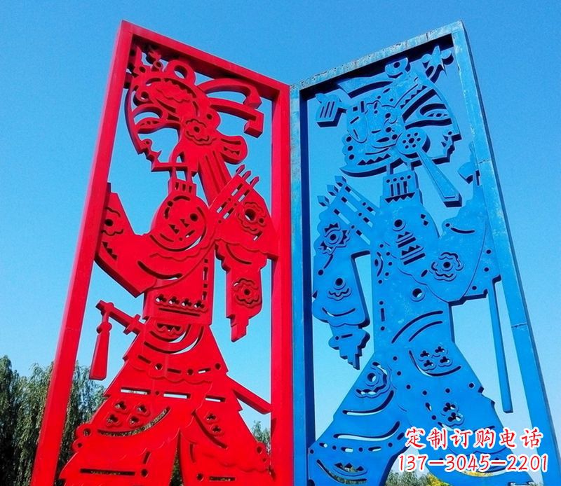 湖北精美的皮影戏雕塑