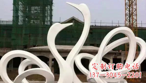 湖北不锈钢天鹅雕塑给人以美丽的感受