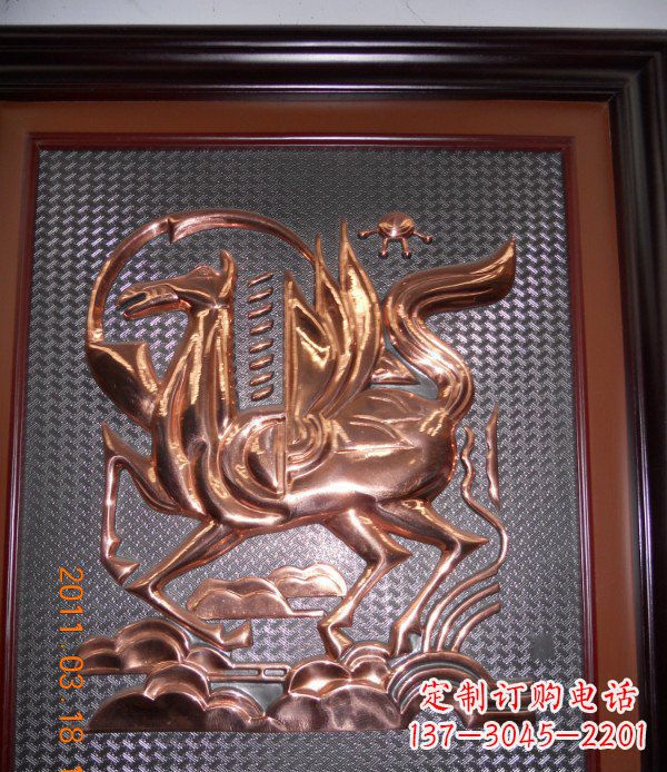 湖北抽象飞马锻铜浮雕