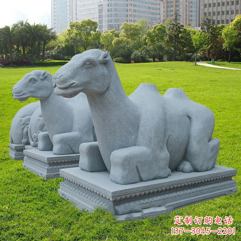 湖北美丽的抽象骆驼石雕