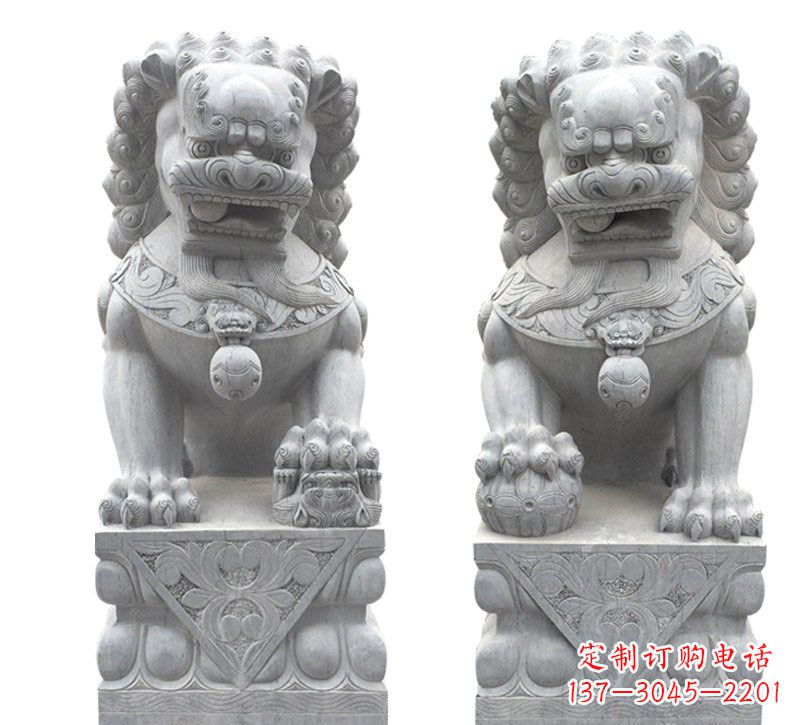 湖北传统狮子石雕