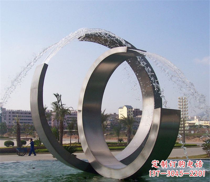 湖北精美的不锈钢喷泉雕塑