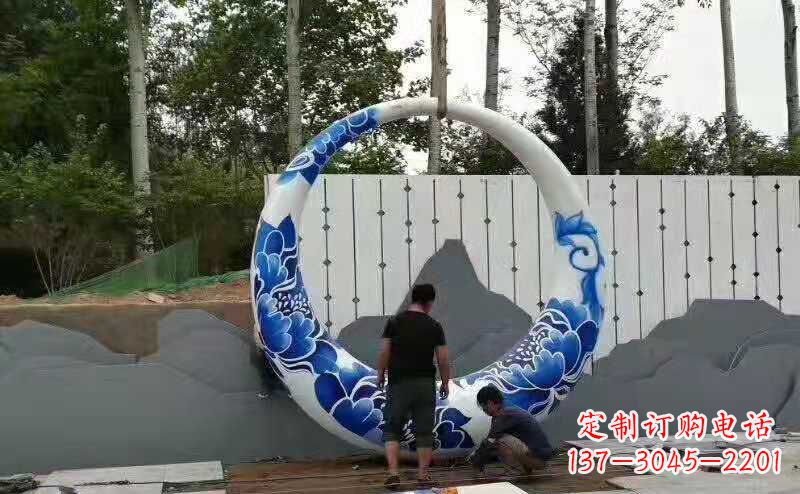 湖北创意月亮雕塑广场雕塑户外摆件