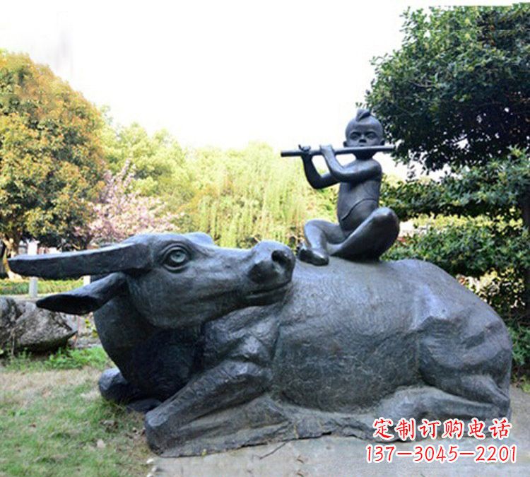 湖北牧童雕塑传承民间文化