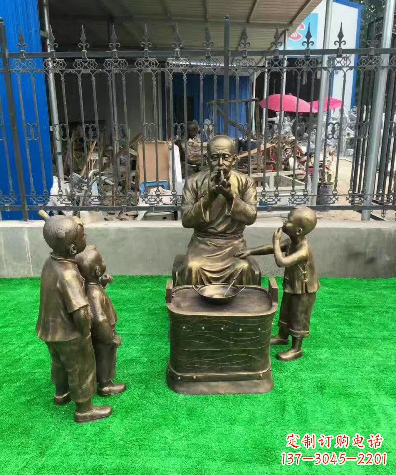 湖北传统糖人铜雕——赞美传统文化的艺术精品