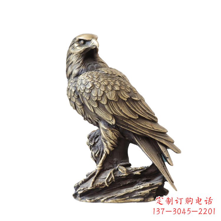 湖北纯铜招财老鹰雕塑