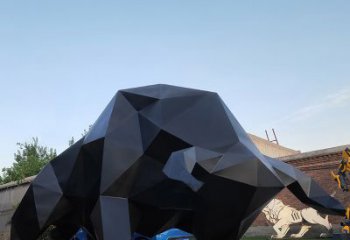 湖北华尔街牛大型玻璃钢动物雕塑