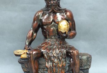 湖北神农大帝坐姿雕塑像