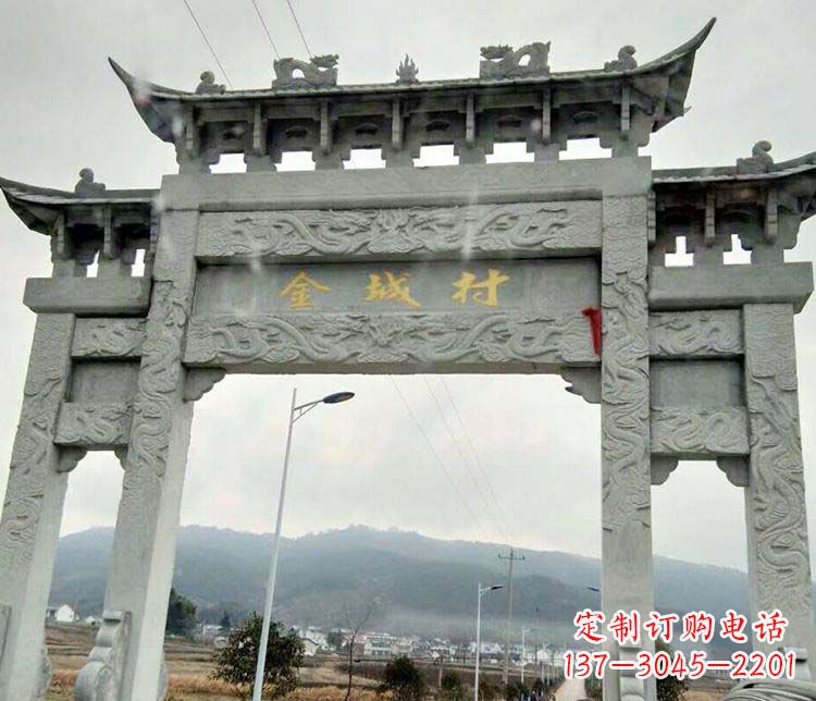湖北该牌坊雕塑。