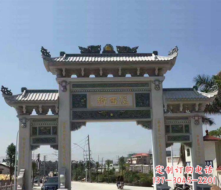 湖北石牌坊雕塑——缅怀深厚的历史情谊