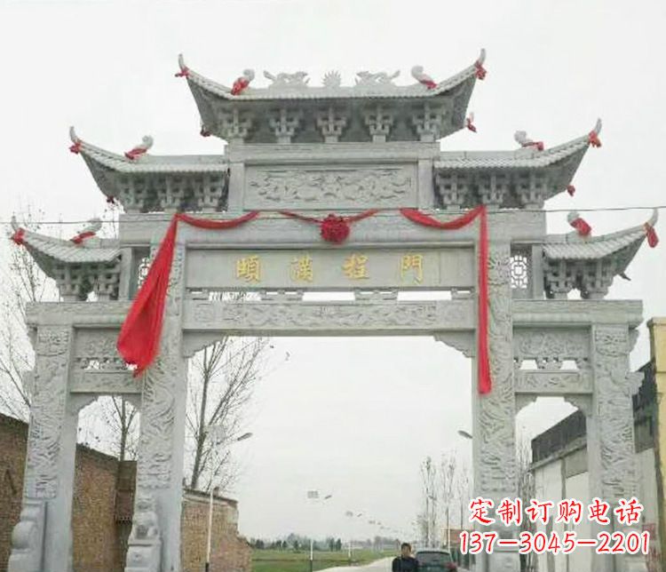 湖北牌坊雕塑纪念历史,传承文化