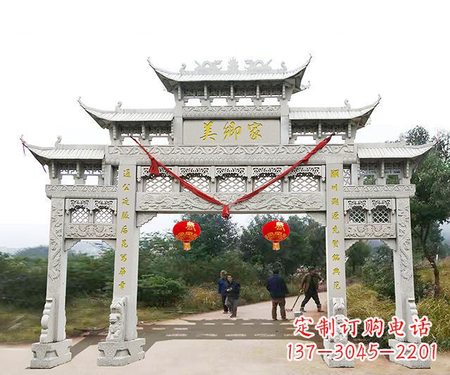 湖北牌坊雕塑珍贵的传统文化