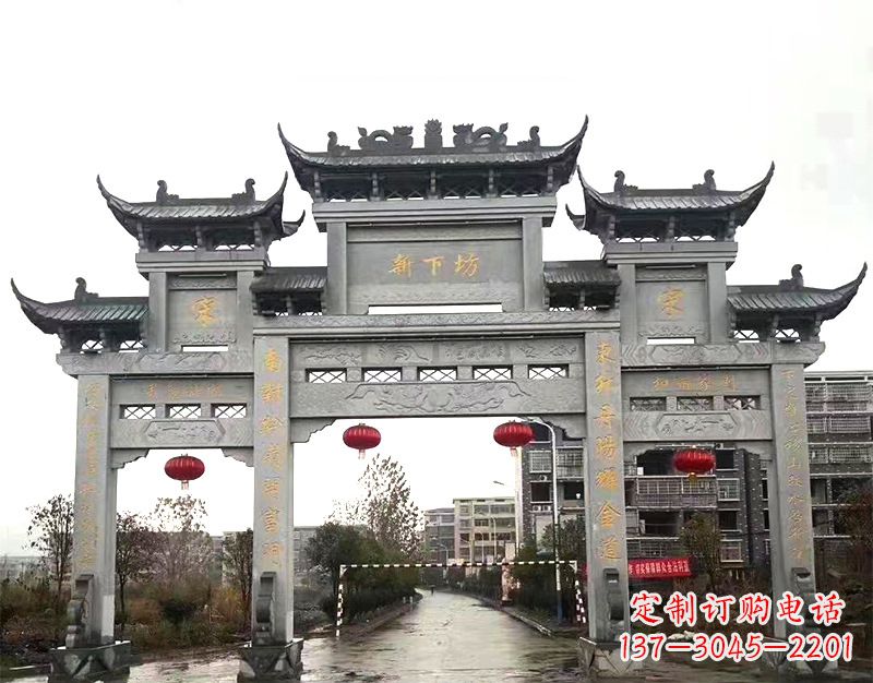 湖北村庄石牌坊雕刻传统工艺的精美瑰宝