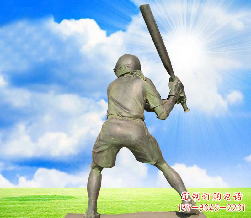 湖北纪念棒球精美的棒球雕塑