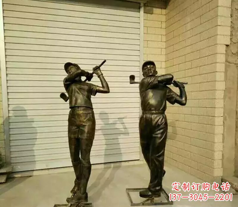 湖北高尔夫雕塑精致的艺术细节