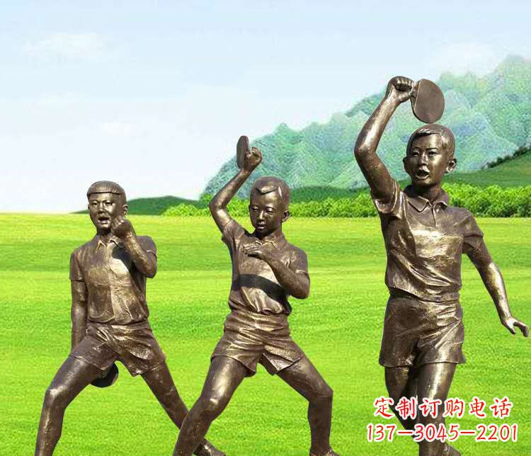 湖北乒乓球雕塑激发运动热情