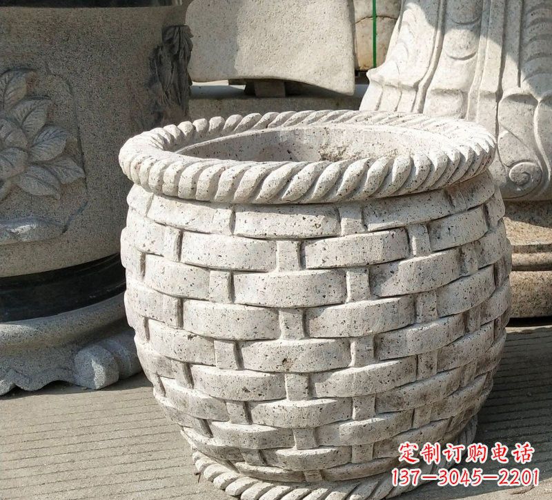 湖北大理石雕塑水缸