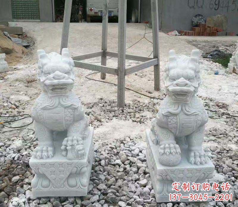 湖北麒麟门口镇宅招财石雕