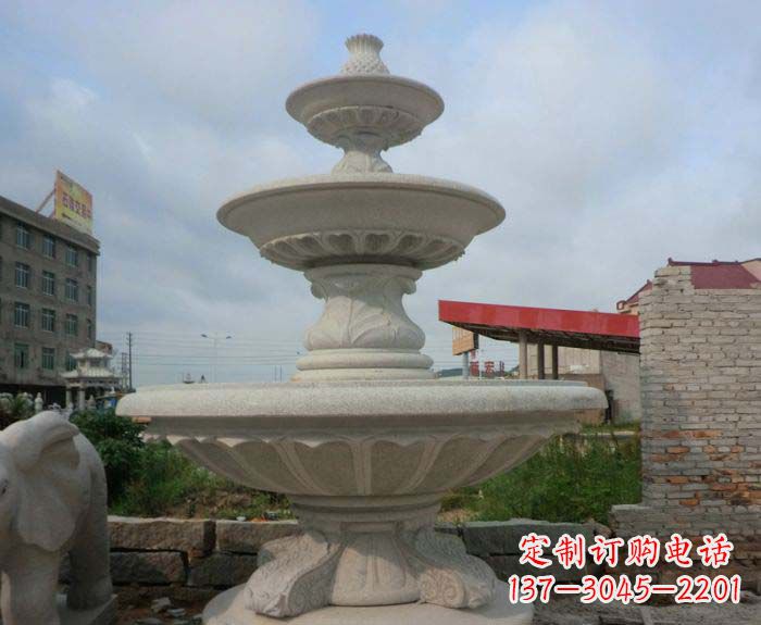 湖北喷泉雕塑灵动精致的大理石美