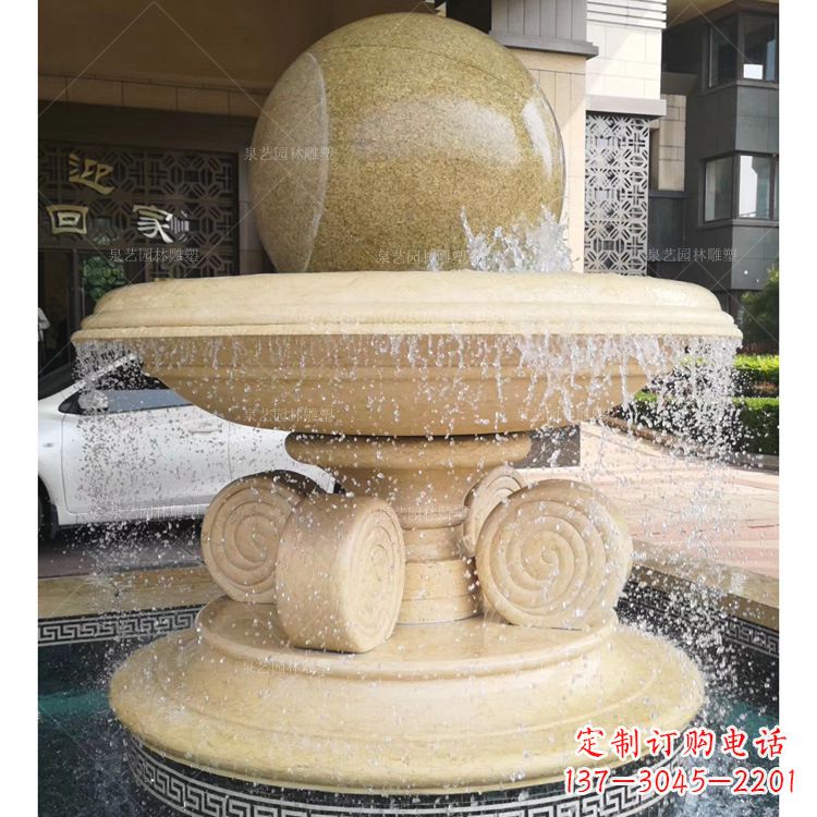 湖北大理石风水球雕塑传承古老文化的象征