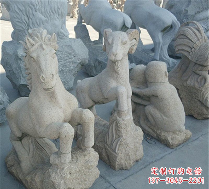 湖北大理石公园动物雕塑