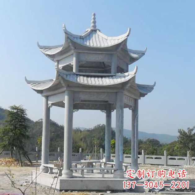 湖北高雅大理石凉亭雕塑