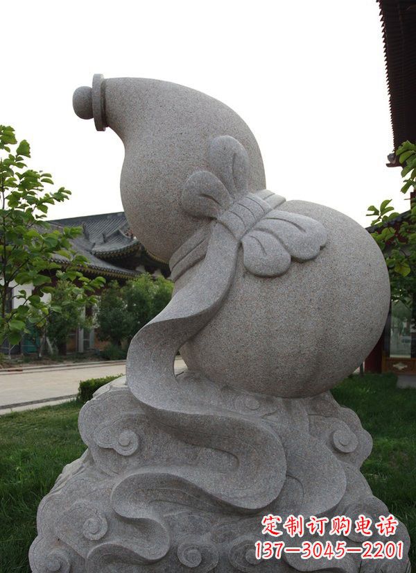 湖北中领雕塑大理石葫芦雕塑构筑完美建筑