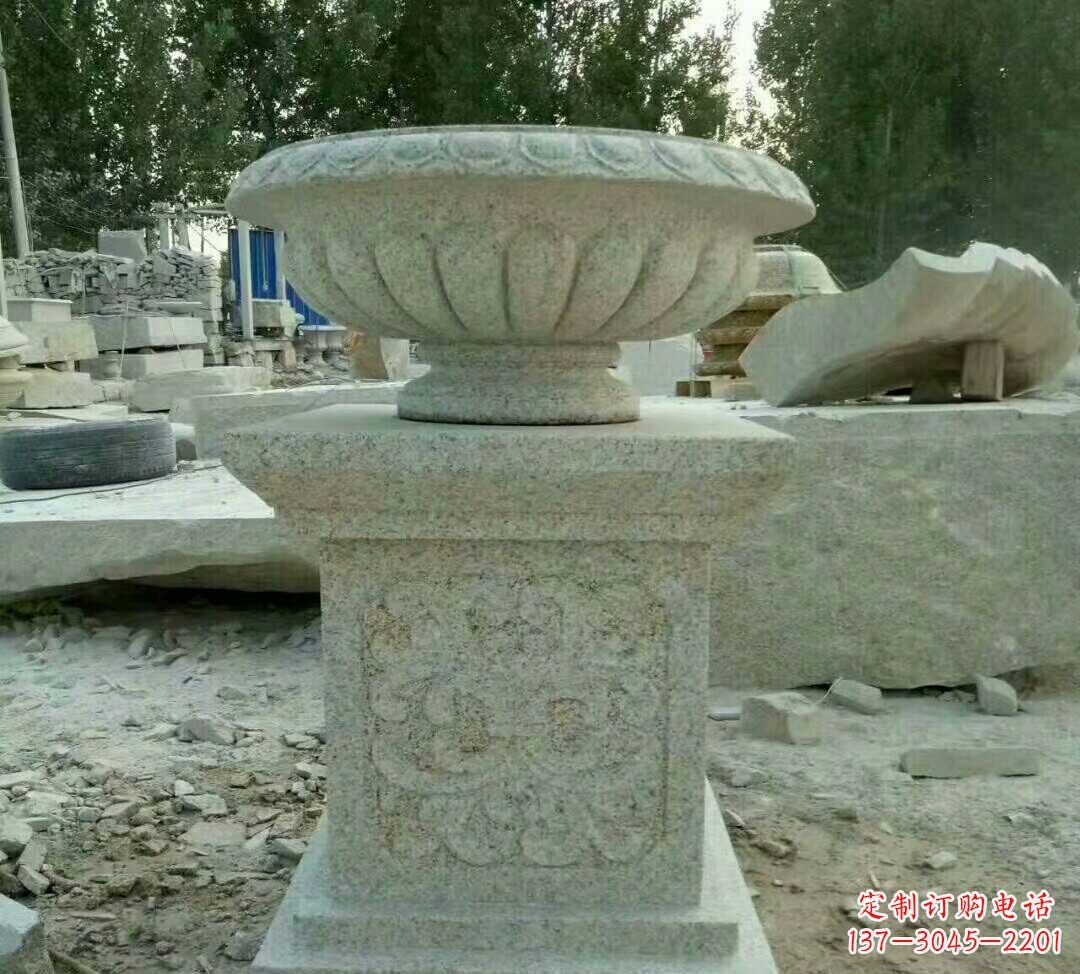 湖北大理石花盆雕塑