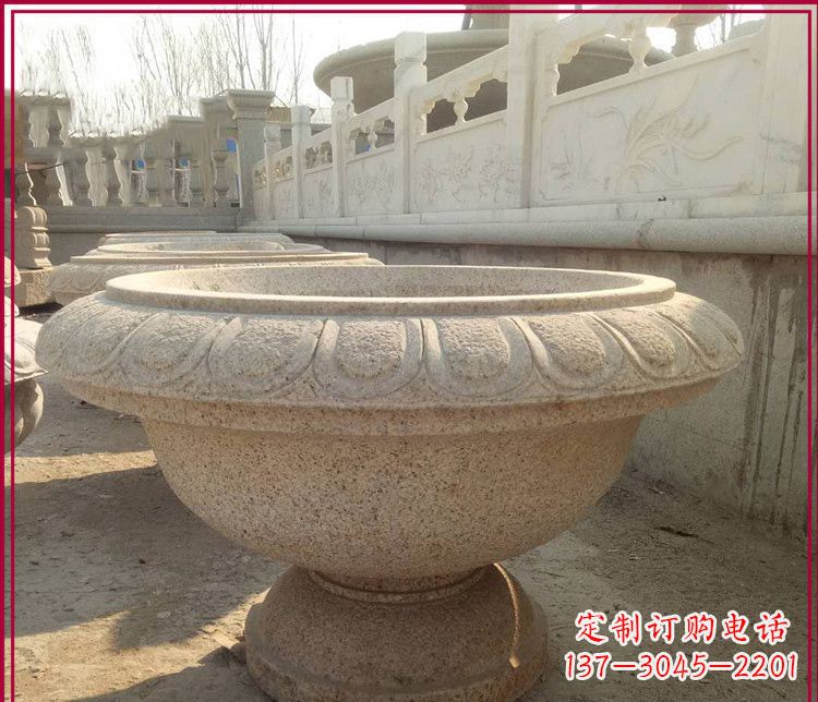 湖北大理石花盆雕塑