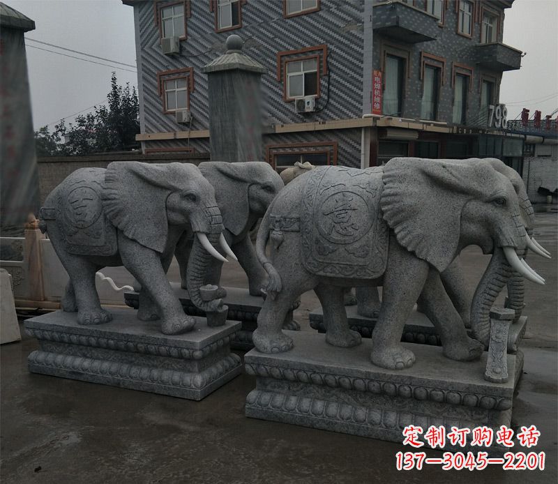 湖北唯美雕刻大象雕塑