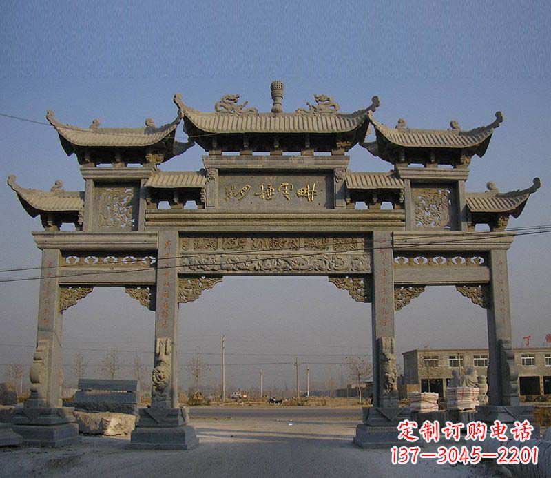 湖北大理石牌楼雕塑定制