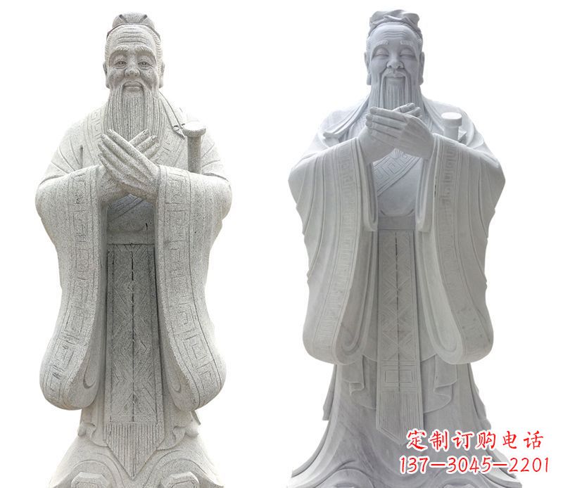 湖北大理石孔子行教像古代名人石雕