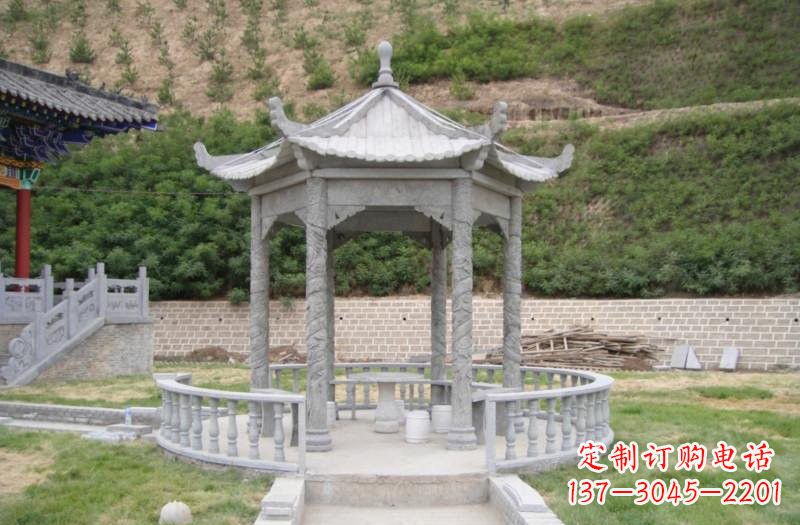 湖北精美大理石凉亭雕塑