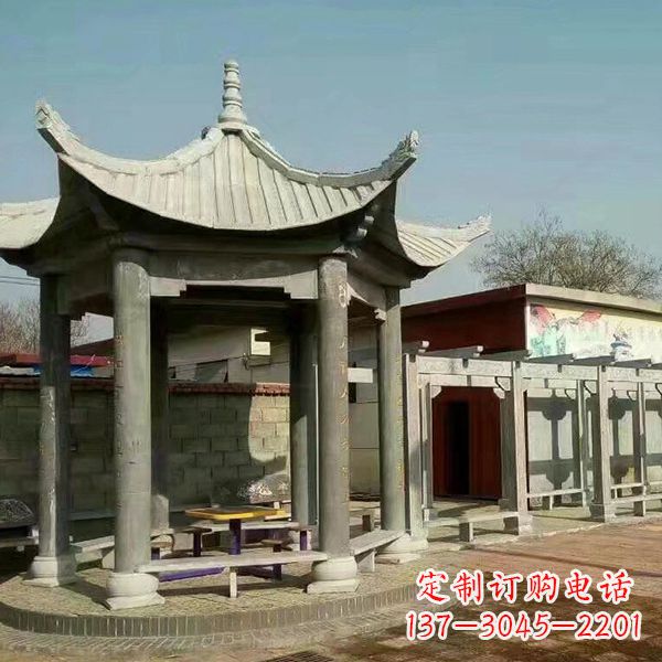 湖北大理石凉亭庭院亭子