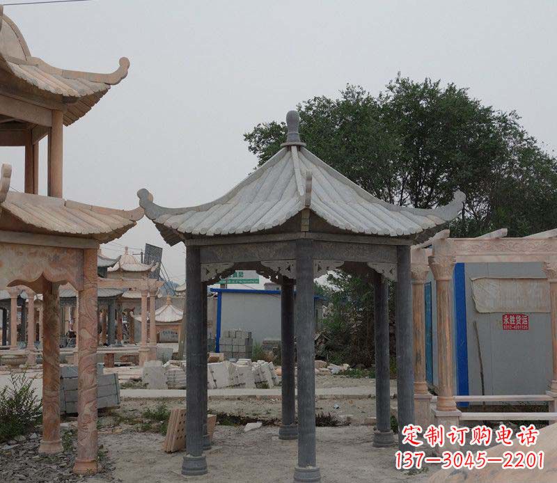 湖北大理石凉亭精美石雕