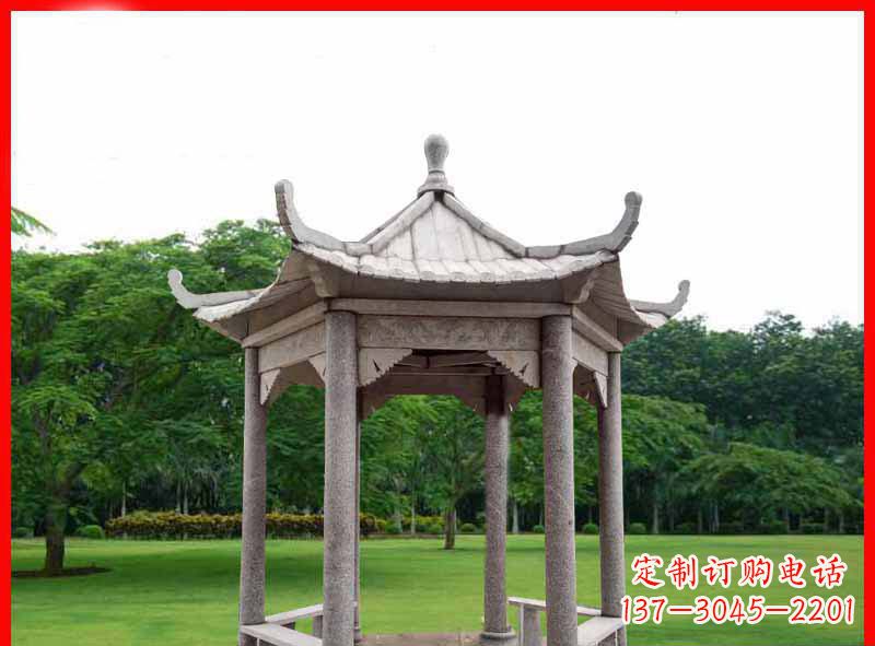 湖北精致大理石凉亭雕塑