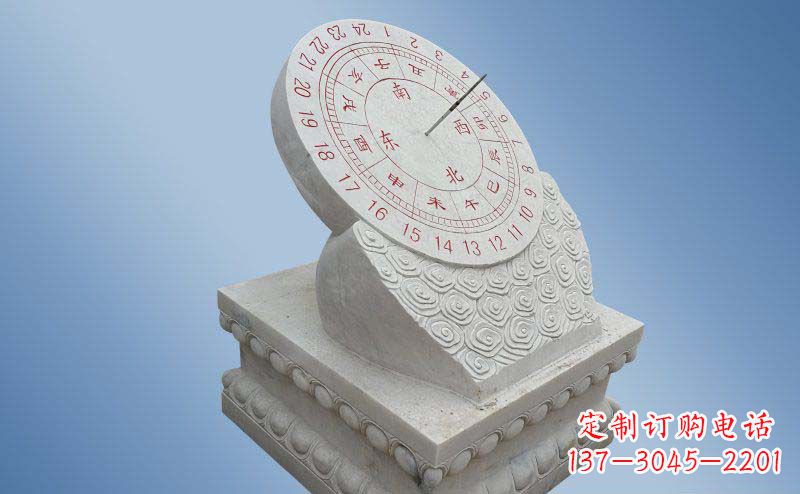 湖北精致古典大理石日晷雕塑