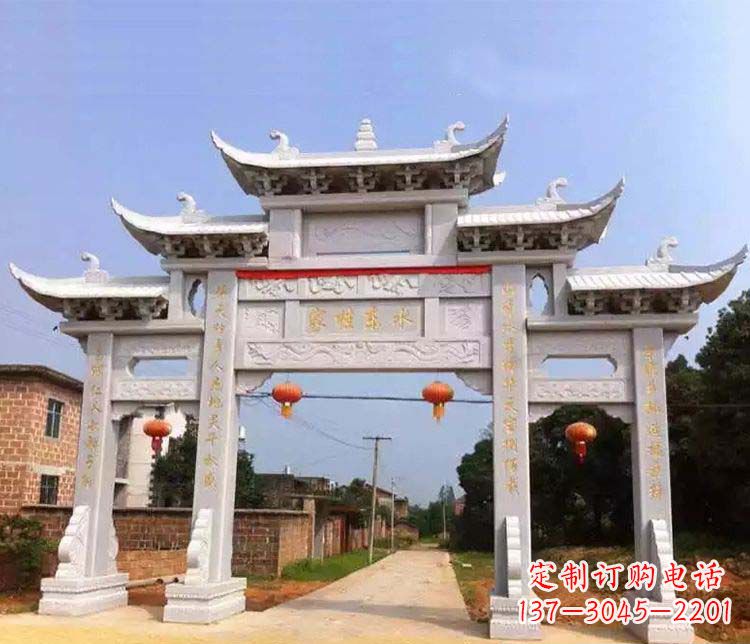 湖北大理石牌坊石雕