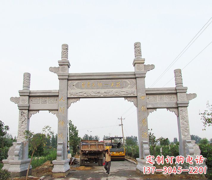 湖北大理石牌坊石雕，艺术精髓永不凋零