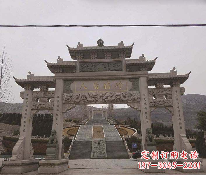 湖北大理石牌坊石雕,精美别致,艺术魅力无限