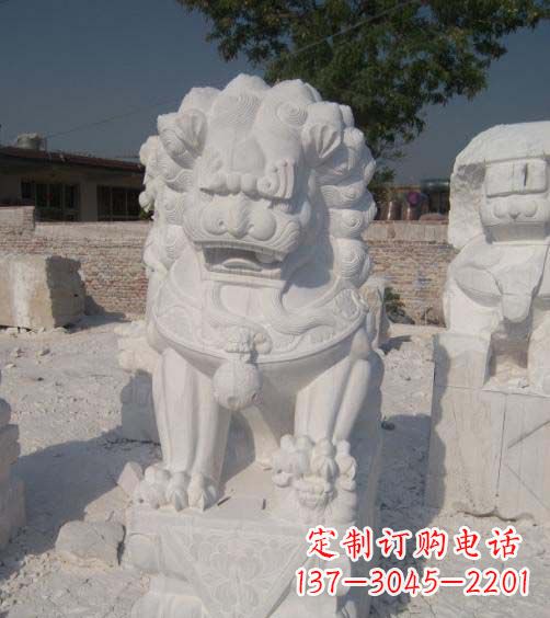 湖北精美大理石狮子雕塑