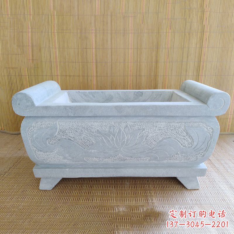 湖北精美大理石石雕香炉雕塑